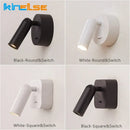 GobekUsa LED Reading Wall Lamp with Switch | 350º Rotation | 3W Bedside Sconce for Home Decor