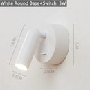 GobekUsa LED Reading Wall Lamp with Switch | 350º Rotation | 3W Bedside Sconce for Home Decor