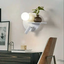 GobekUsa LED Reading Wall Lamp with USB Charging, Storage, and Nordic Design