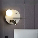 GobekUsa LED Reading Wall Lamp with USB Charging, Storage, and Nordic Design