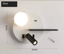 GobekUsa LED Reading Wall Lamp with USB Charging, Storage, and Nordic Design