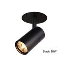 Modern cylindrical black & white led recessed ceiling lights kitchen by Decorbites
