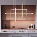 GobekUsa LED Rectangle Pendant Lights for Dining Room and Kitchen