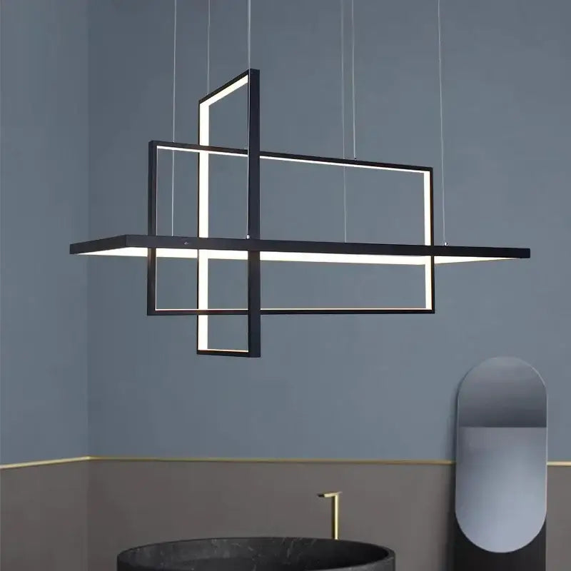 GobekUsa LED Rectangle Pendant Lights for Dining Room and Kitchen, photo 2 of 9