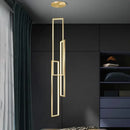 GobekUsa LED Rectangle Staircase Chandelier Pendant Lighting for Modern Living Room Decor