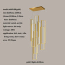 GobekUsa LED Rectangle Staircase Chandelier Pendant Lighting for Modern Living Room Decor