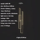 GobekUsa LED Rectangle Staircase Chandelier Pendant Lighting for Modern Living Room Decor