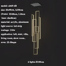 GobekUsa LED Rectangle Staircase Chandeliers Pendant Lighting Modern Living Room Decor