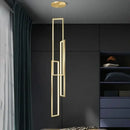 GobekUsa LED Rectangle Staircase Chandeliers Pendant Lighting Modern Living Room Decor