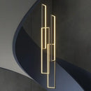 GobekUsa LED Rectangle Staircase Chandeliers Pendant Lighting Modern Living Room Decor