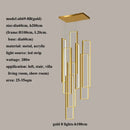 GobekUsa LED Rectangle Staircase Chandeliers Pendant Lighting Modern Living Room Decor