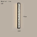 GobekUsa LED Rectangle Wall Lamp Warm Light 3000K for Parlor Room Stairs Sconce Black