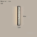 GobekUsa LED Rectangle Wall Lamp Warm Light 3000K for Parlor Room Stairs Sconce Black