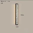 GobekUsa LED Rectangle Wall Lamp Warm Light 3000K for Parlor Room Stairs Sconce Black