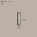 GobekUsa LED Rectangle Wall Lamp Warm Light 3000K for Parlor Room Stairs Sconce Black