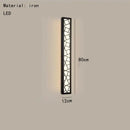 GobekUsa LED Rectangle Wall Lamp Warm Light 3000K for Parlor Room Stairs Sconce Black