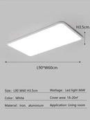 GobekUsa LED Rectangular Ceiling Light for Modern Minimalist Living Room and Bedroom Decor