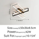 GobekUsa LED Rectangular Chandelier Art Ceiling Light for Living Room Bedroom