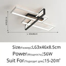 GobekUsa LED Rectangular Chandelier Art Ceiling Light for Living Room Bedroom
