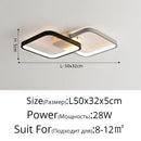 GobekUsa LED Rectangular Chandelier Art Ceiling Light for Living Room Bedroom