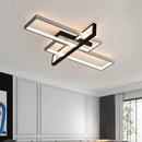 GobekUsa LED Rectangular Chandelier Art Ceiling Light for Living Room Bedroom