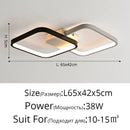 GobekUsa LED Rectangular Chandelier Art Ceiling Light for Living Room Bedroom