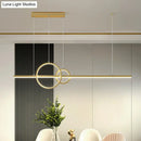 GobekUsa LED Restaurant Island Pendant - Contemporary Black/Gold Metal Shade with Warm/White Lighting