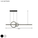 GobekUsa LED Restaurant Island Pendant - Contemporary Black/Gold Metal Shade with Warm/White Lighting