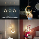 GobekUsa LED Ring and Moon Lamps Set - Modern Acrylic+Alloy Lighting Collection
