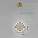 GobekUsa LED Ring and Moon Lamps Set - Modern Acrylic+Alloy Lighting Collection