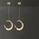 GobekUsa LED Ring and Moon Lamps Set - Modern Acrylic+Alloy Lighting Collection