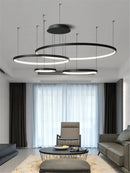 GobekUsa LED Ring Chandelier Ceiling Pendant Modern Round Circle Lamps
