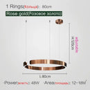 GobekUsa LED Ring Chandelier for Home Decor - Modern Nordic Style Lighting