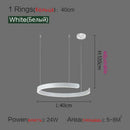GobekUsa LED Ring Chandelier for Home Decor - Modern Nordic Style Lighting