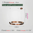 GobekUsa LED Ring Chandelier for Home Decor - Modern Nordic Style Lighting