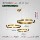 GobekUsa LED Ring Chandelier for Home Decor - Modern Nordic Style Lighting