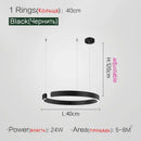 GobekUsa LED Ring Chandelier for Home Decor - Modern Nordic Style Lighting