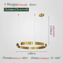 GobekUsa LED Ring Chandelier for Home Decor - Modern Nordic Style Lighting