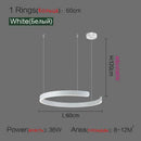 GobekUsa LED Ring Chandelier for Home Decor - Modern Nordic Style Lighting
