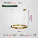GobekUsa LED Ring Chandelier for Home Decor - Modern Nordic Style Lighting