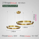 GobekUsa LED Ring Chandelier for Home Decor - Modern Nordic Style Lighting