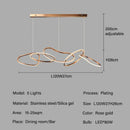 GobekUsa LED Ring Chandelier for Living Dining Room - Postmodern Luxury Minimalist Art Lighting
