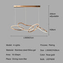 GobekUsa LED Ring Chandelier for Living Dining Room - Postmodern Luxury Minimalist Art Lighting