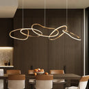 GobekUsa LED Ring Chandelier for Living Dining Room - Postmodern Luxury Minimalist Art Lighting