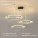 GobekUsa LED Ring Chandelier: Luxury Living Room Lighting Fixture