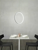 GobekUsa LED Ring Chandelier: Minimalist Black Circle Pendant Light for Living Room Lighting