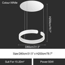 GobekUsa LED Ring Chandelier: Modern Dining Room Table Lighting & Home Decoration