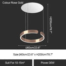 GobekUsa LED Ring Chandelier: Modern Dining Room Table Lighting & Home Decoration