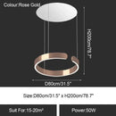 GobekUsa LED Ring Chandelier: Modern Dining Room Table Lighting & Home Decoration