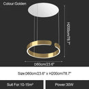 GobekUsa LED Ring Chandelier: Modern Dining Room Table Lighting & Home Decoration
